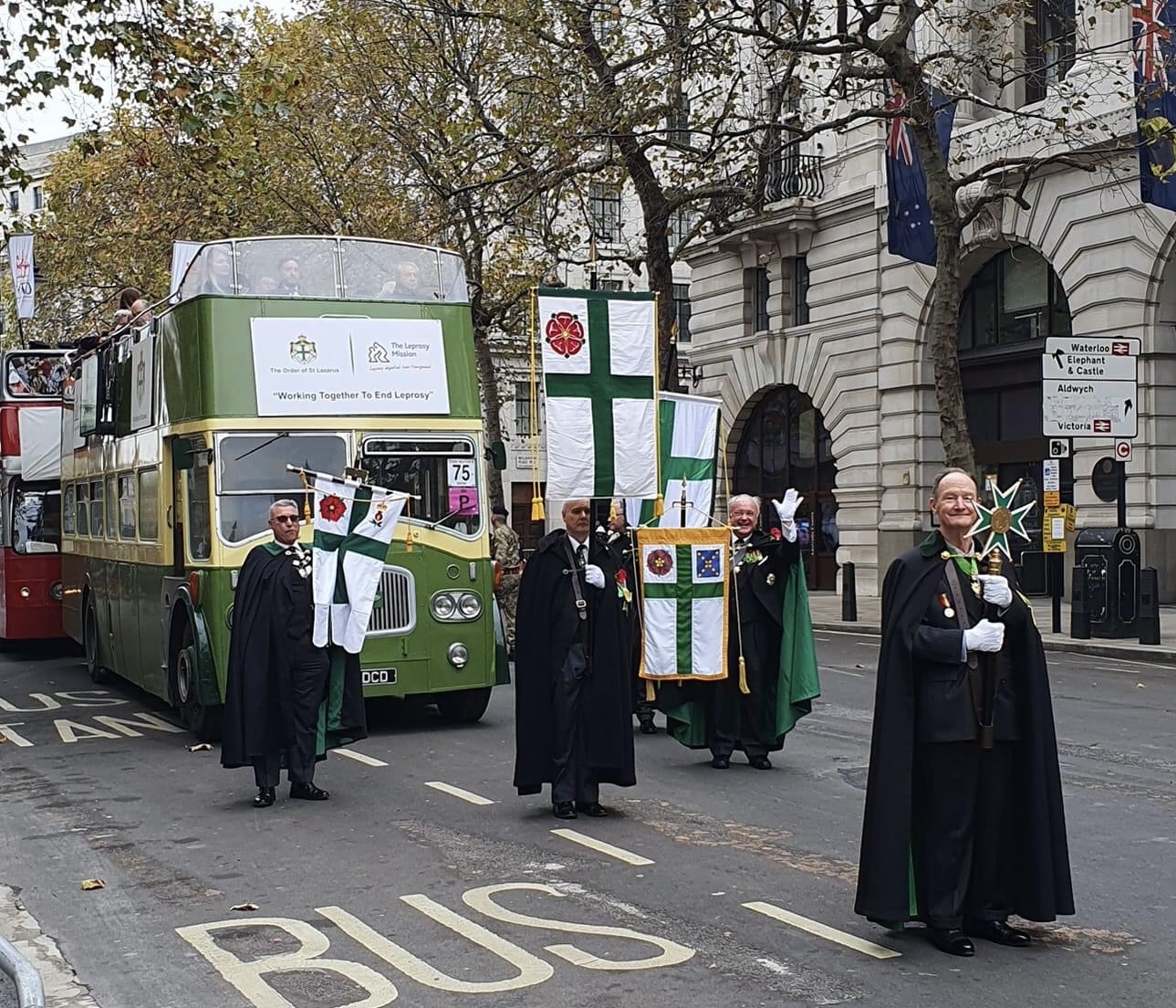 Procession of gonfalons