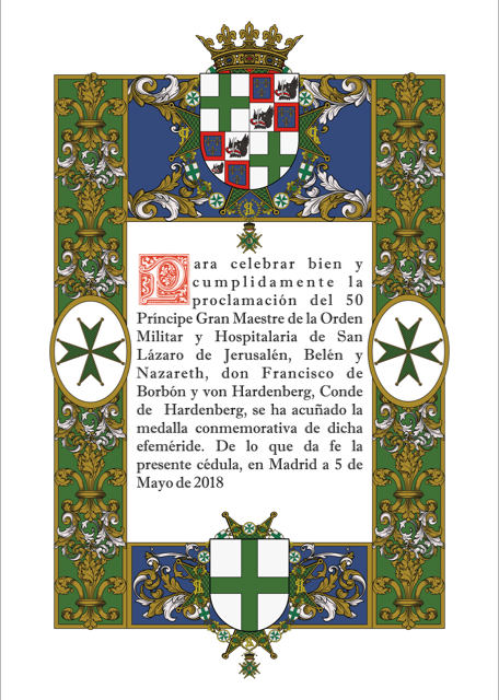 Medal certificate
