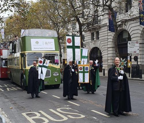 Procession of gonfalons